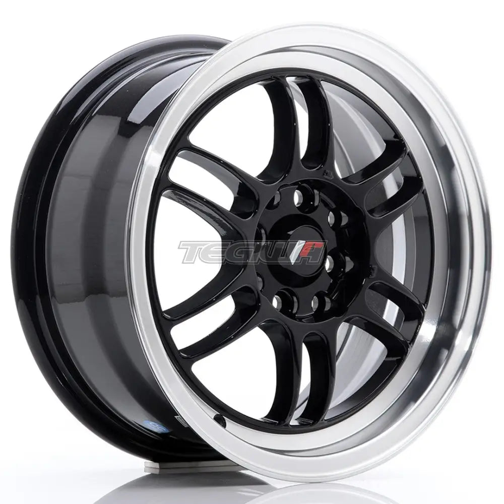 Japan Racing JR7 Alloy Wheel 15x7 ET38 4x100/114 Gloss Black With Machined Lip