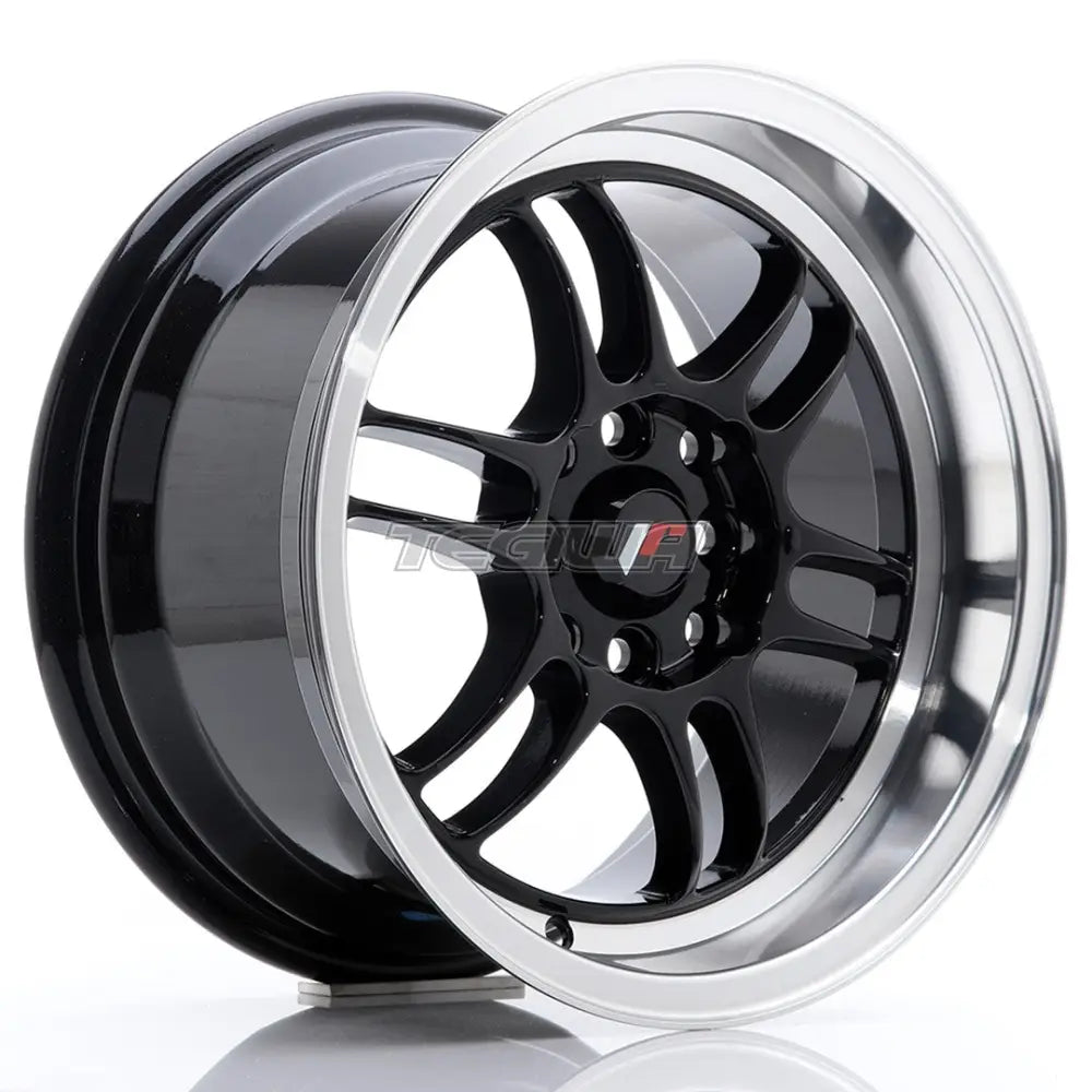 Japan Racing JR7 Alloy Wheel 15x8 ET35 4x100/114 Gloss Black With Machined Lip