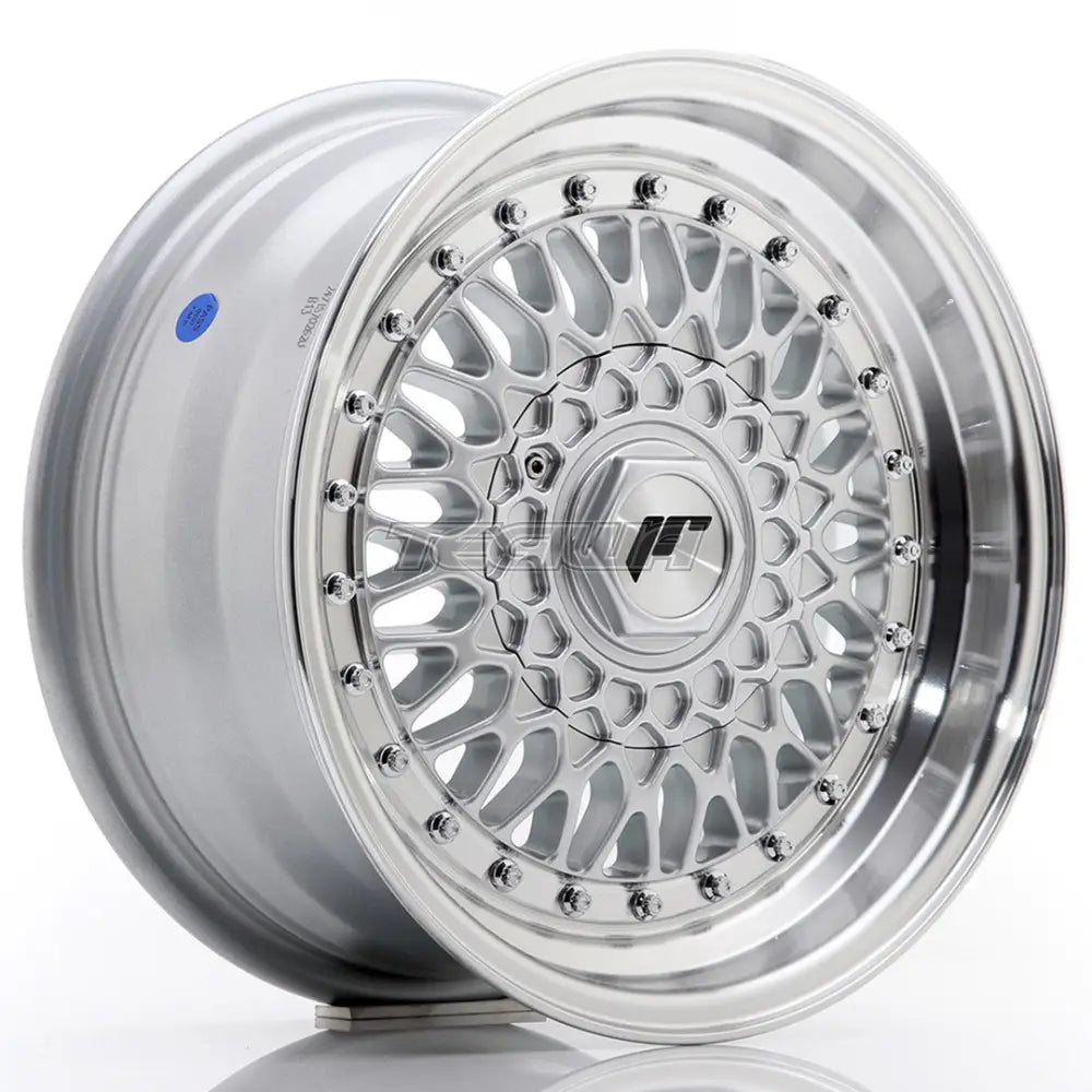 Japan Racing JR9 Alloy Wheel 15x7 ET20 4x100/108 Silver With Machined Lip and Silver Rivets