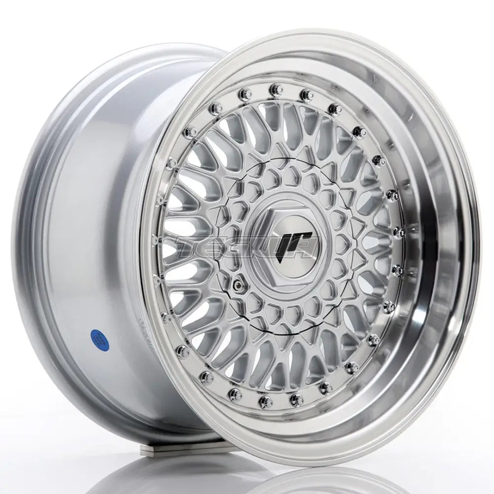 Japan Racing JR9 Alloy Wheel 15x8 ET20 4x100/108 Silver With Machined Lip and Silver Rivets