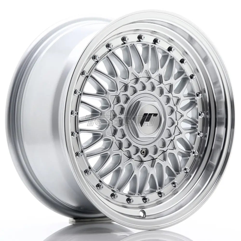 Japan Racing JR9 Alloy Wheel 16x7.5 ET25 4x100/108 Silver With Machined Lip and Silver Rivets