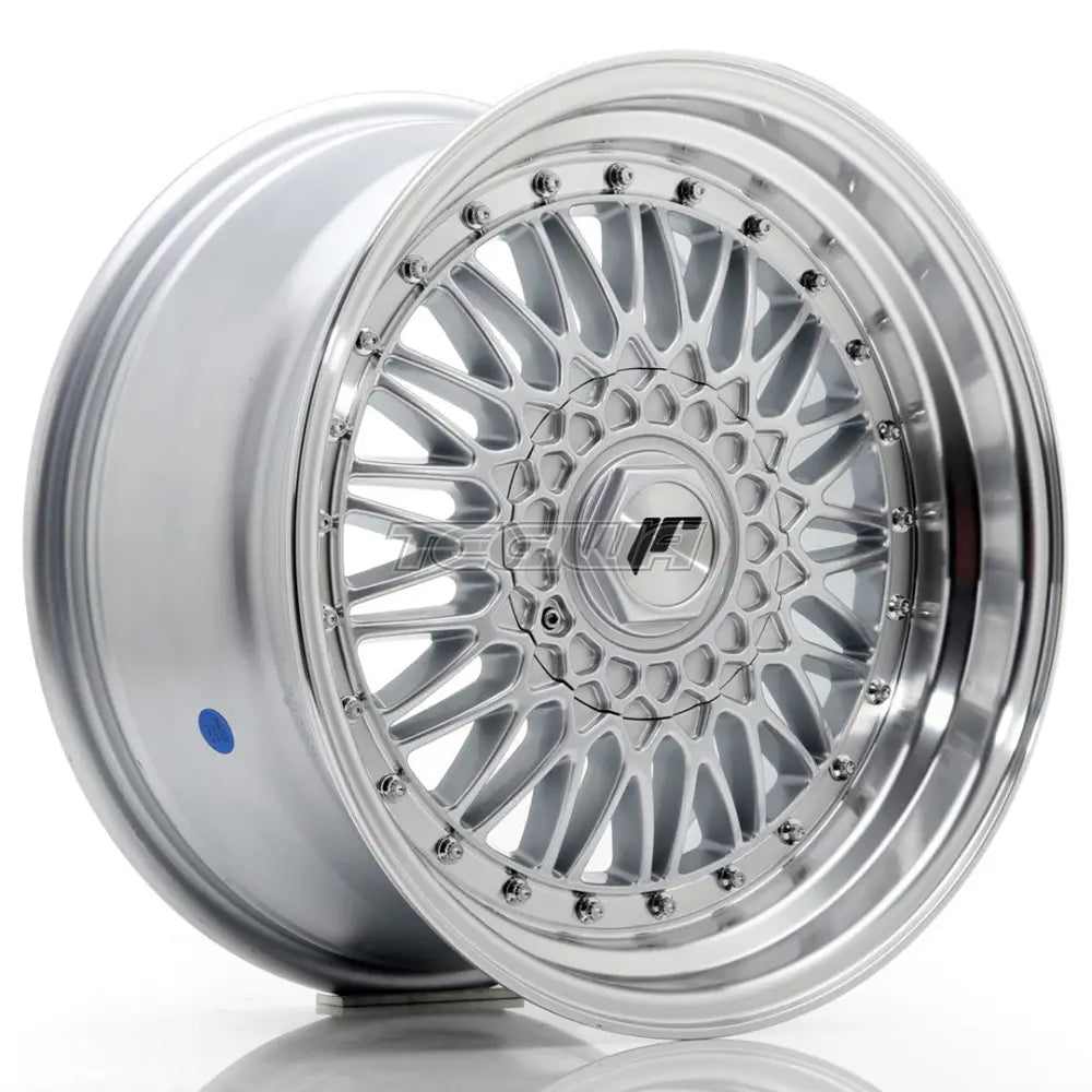 Japan Racing JR9 Alloy Wheel 17x8.5 ET35 5x112/120 Silver With Machined Lip and Silver Rivets