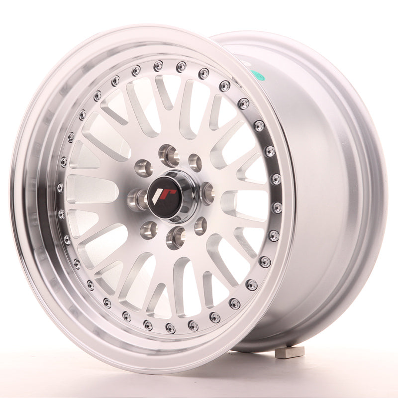 Japan Racing JR10 Alloy Wheel 15x8 ET20 4x100 4x108 Silver Machined Lip 74.1mm CB - CLEARANCE