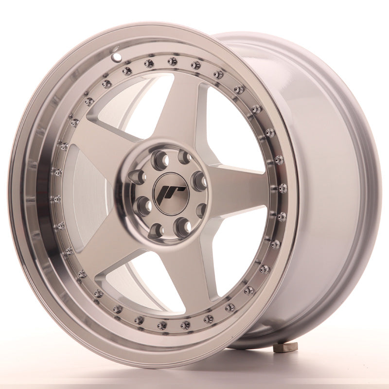 Japan Racing JR6 Alloy Wheel 17x9 ET25 5x114.3 5x120 Silver Machined Face 74.1mm CB - CLEARANCE