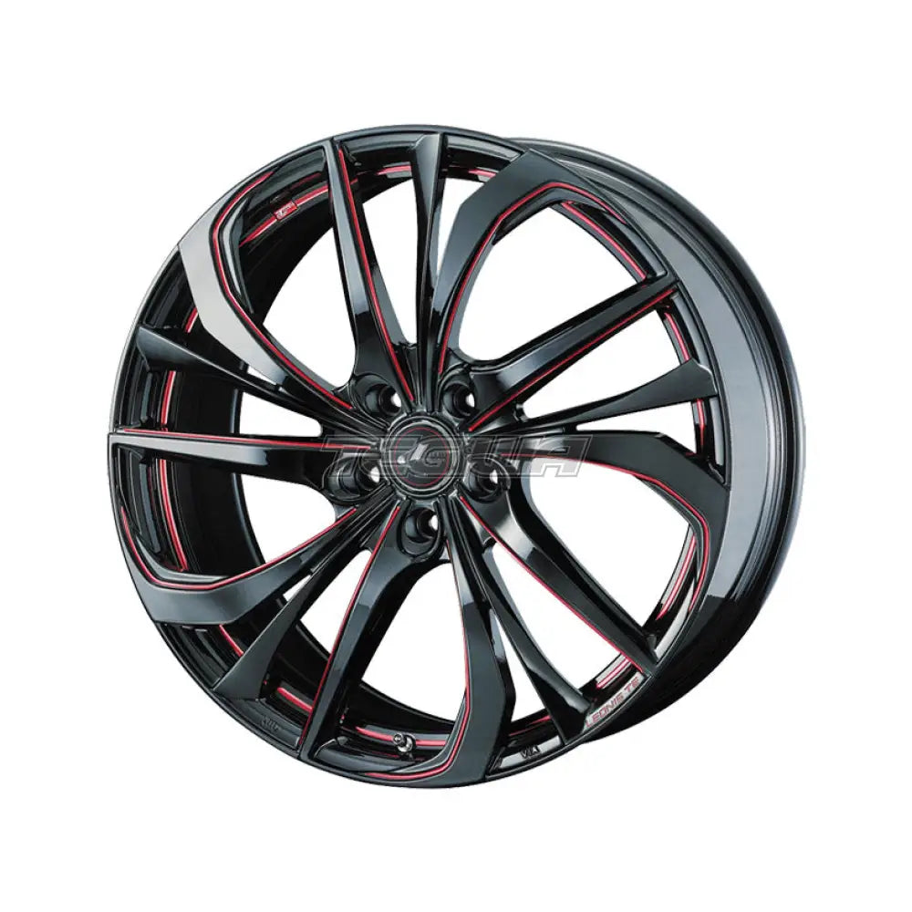 Leonis TE Alloy Wheel 17x6.5 4x100 ET42 BK/SC/RED 65mm CB