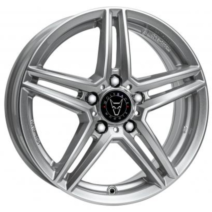 Wolfrace Eurosport TUV M10 Alloy Wheel 18x8.5 ET48 5x112 Polar Sillver 66.5mm CB
