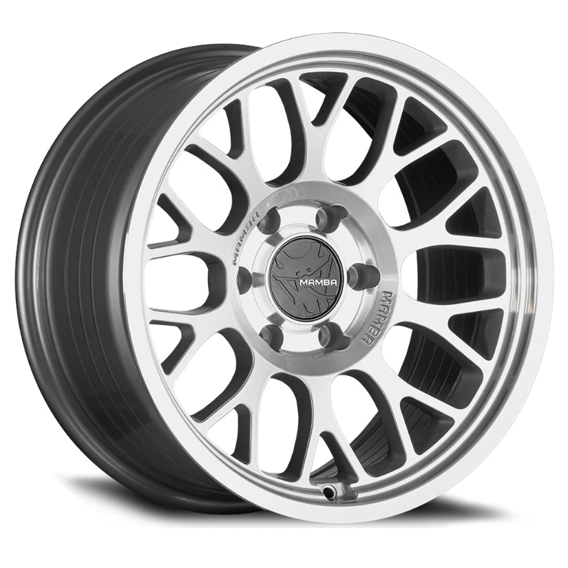 Mamba M28 Alloy Wheel 17x9 ET-12 5x127 Silver With Mirror Machined Face 71.5mm CB