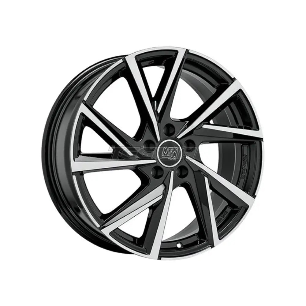 MSW All Season 80-5 Alloy Wheel 18x7.5 ET25 5x112 Gloss Black Full Polished 66.6mm CB