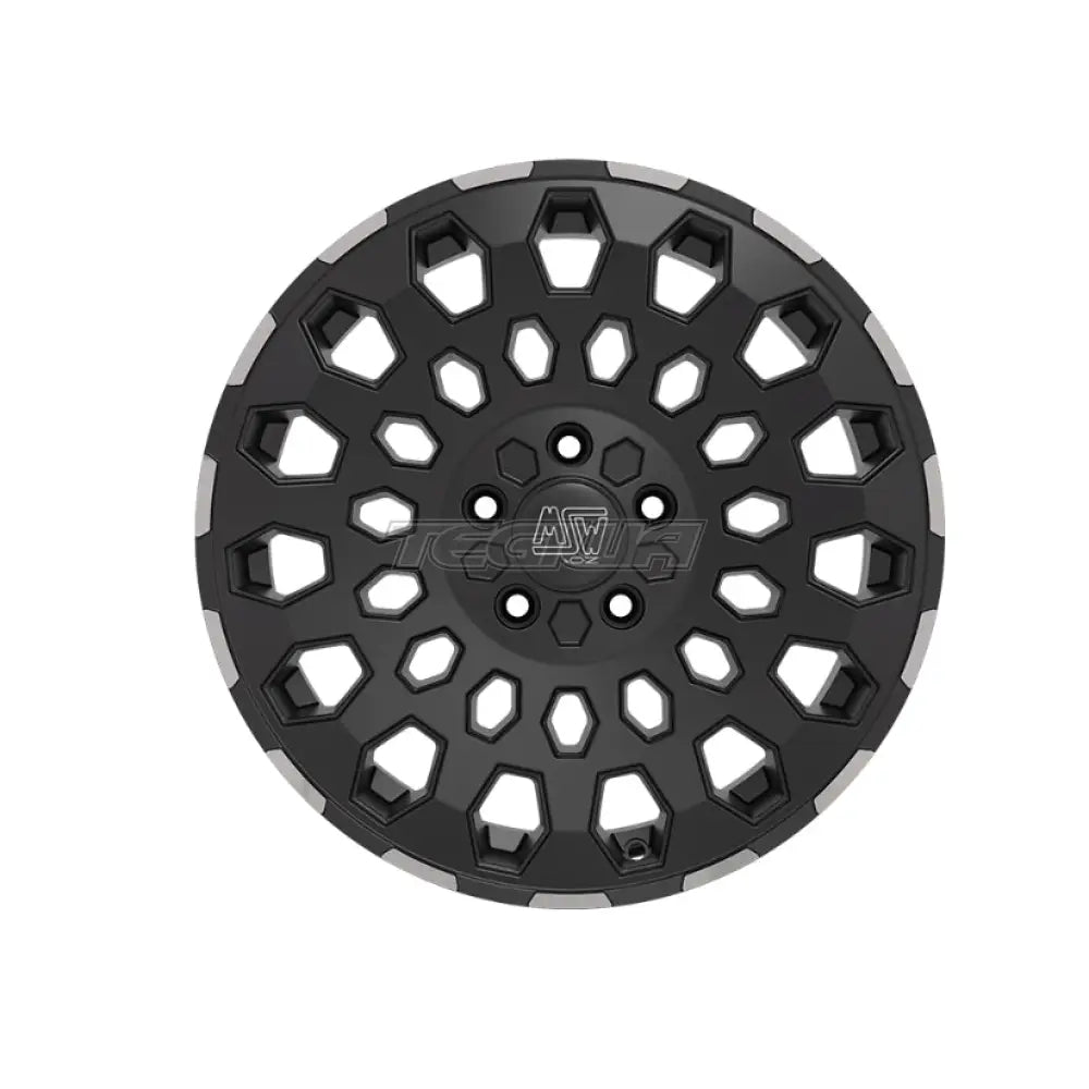 MSW Off-Road & Van 99 Alloy Wheel 18x7.5 ET55 5x118 Matt Black Polished Lip 71.1mm CB