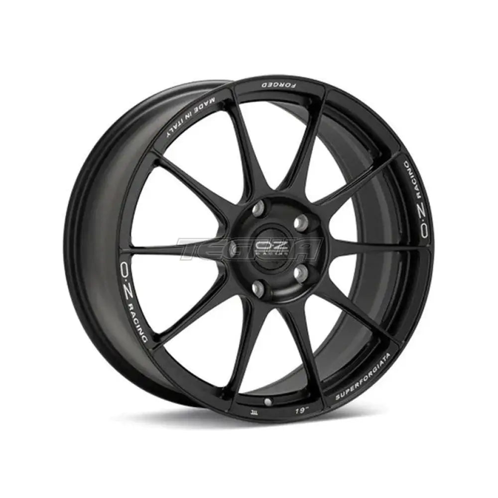 OZ Atelier Forged Superforgiata Alloy Wheel 20x8.5 ET37 5x112 Matt Black Milled Lettering 57.1mm CB