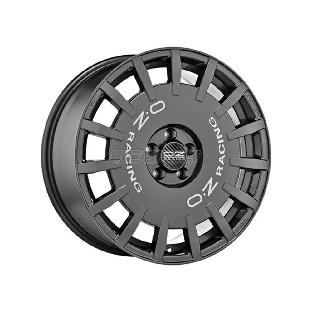 OZ Sport Rally Racing Alloy Wheel 17x7 ET37 4x100 Dark Graphite Silver Lettering 68mm CB