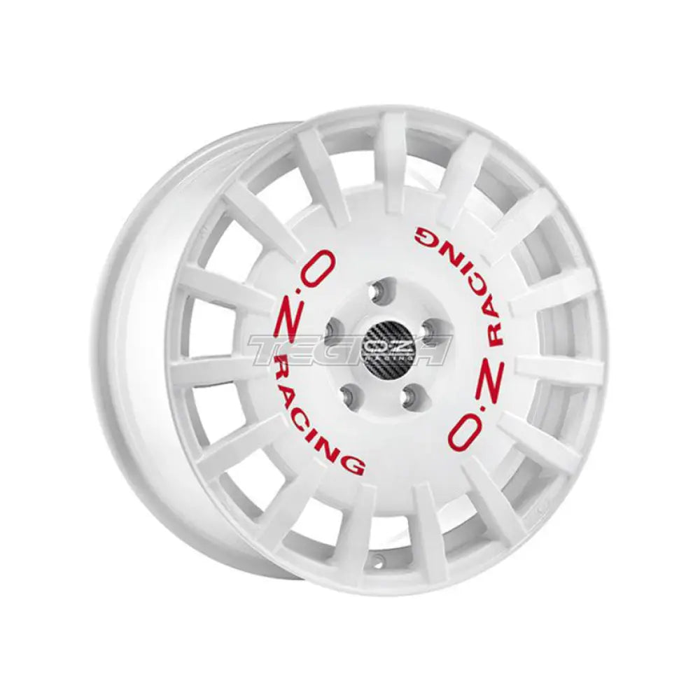 OZ Sport Rally Racing Alloy Wheel 18x8 ET35 5x112 Race White Red Lettering 75mm CB