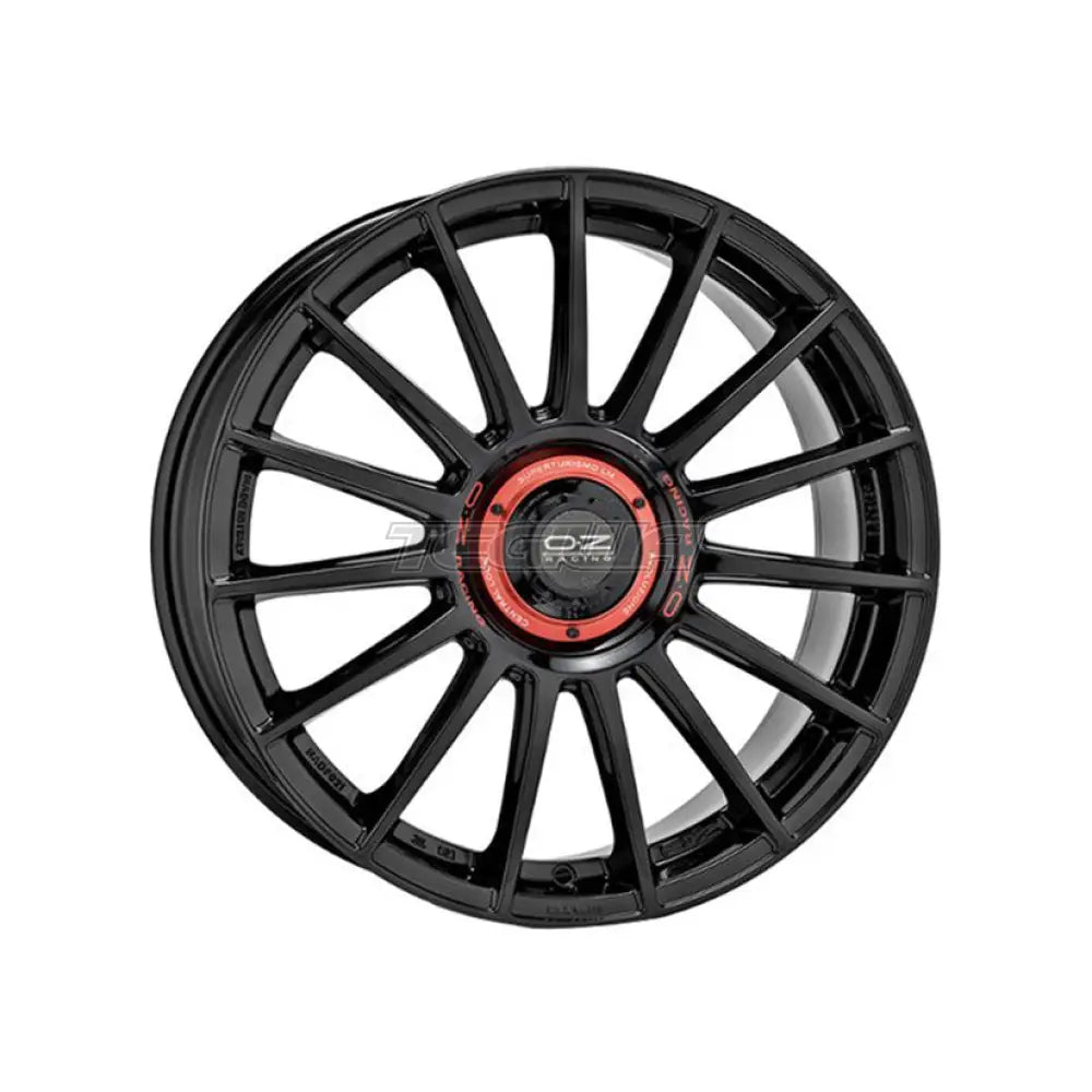 OZ Sport Supertur Evoluzione Alloy Wheel 19x8.5 ET45 5x108 Gloss Black Red Lettering 75mm CB