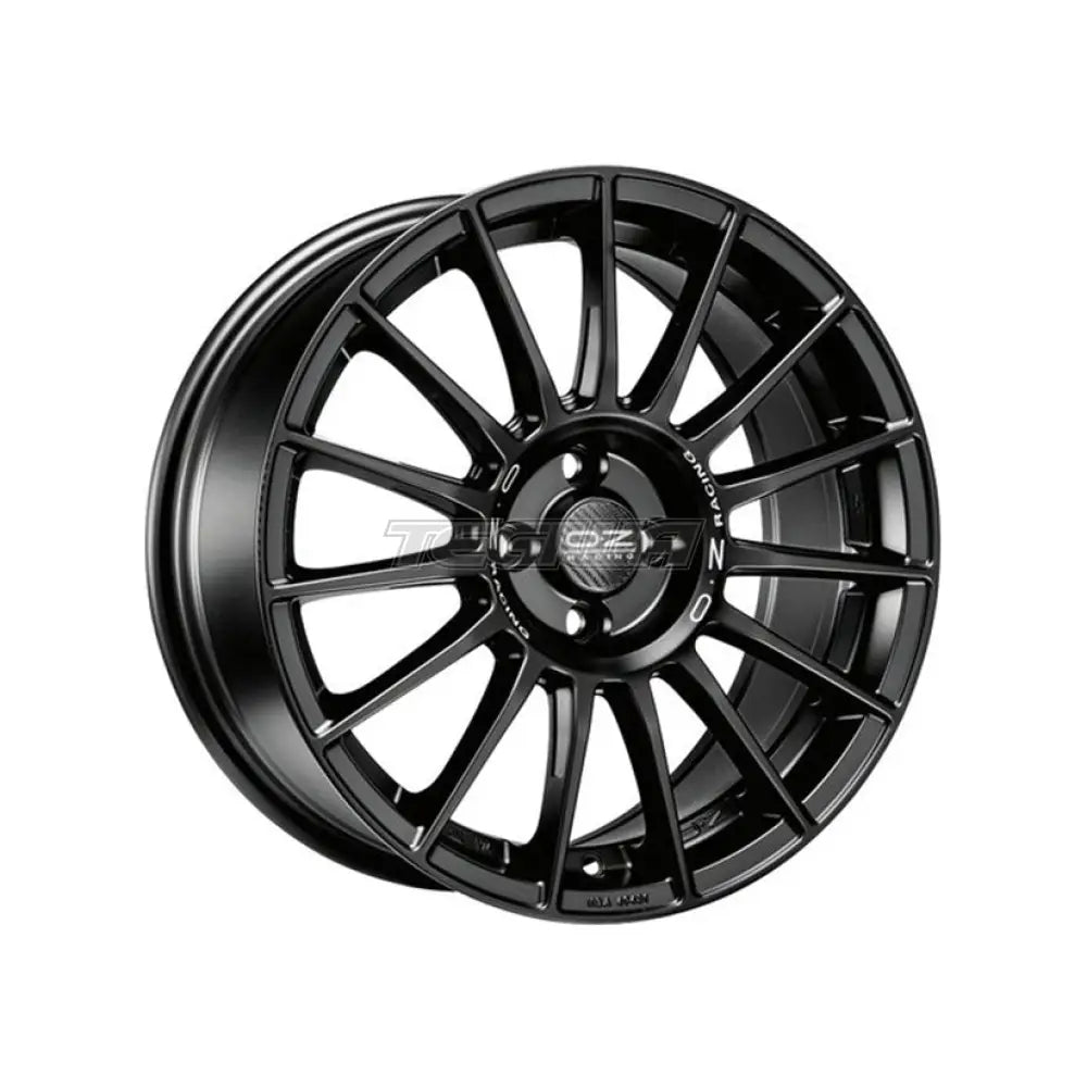 OZ Sport Superturismo LM Alloy Wheel 17x7.5 ET40 4x108 Matt Black Silver Lettering 75mm CB