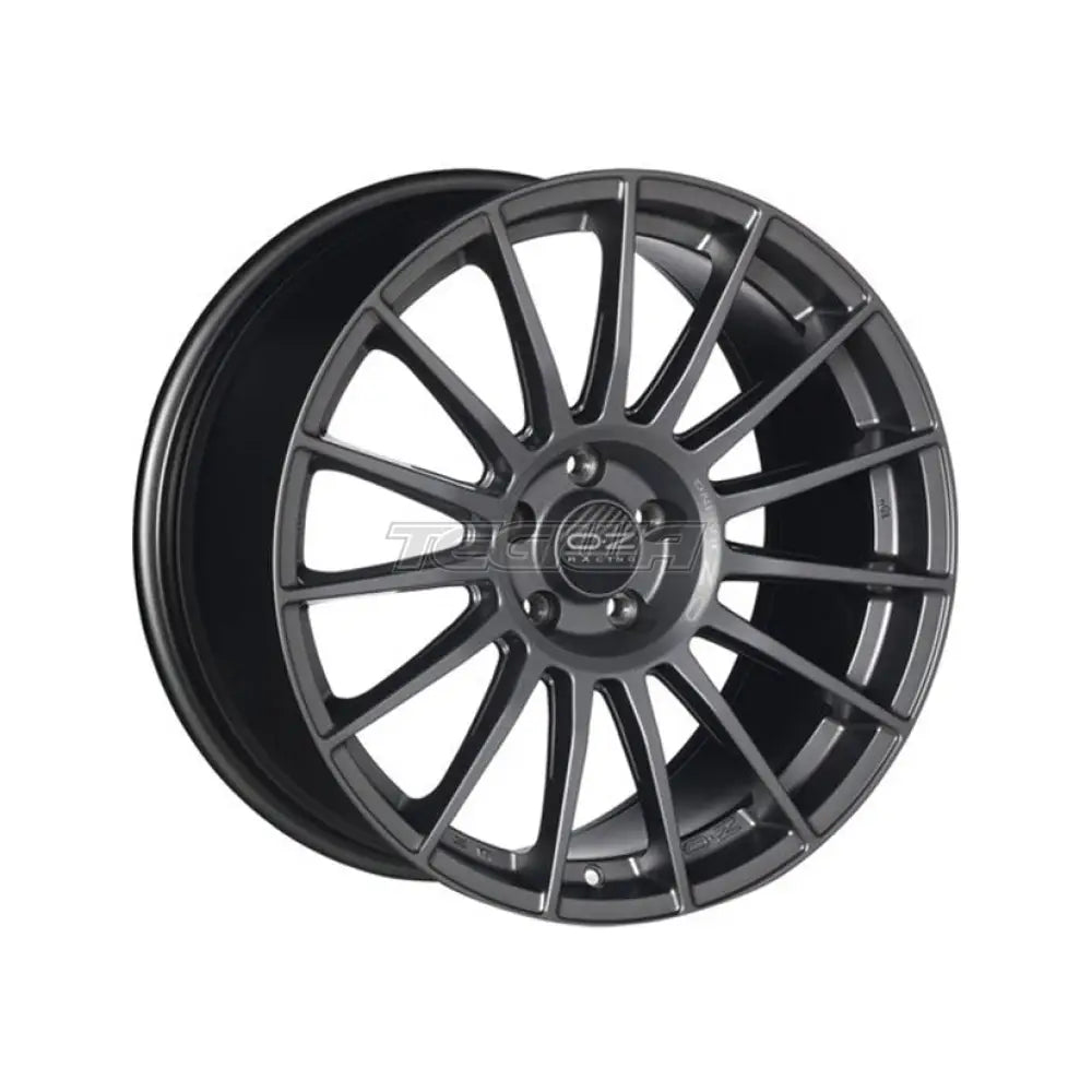OZ Sport Superturismo LM Alloy Wheel 18x8 ET45 5x114.3 Matt Graphite Silver Lettering 75mm CB