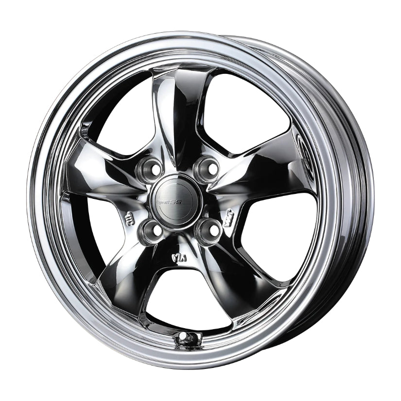 Gyraft 5S Alloy Wheel 15x5.5 ET42 4x100 Bright Sputtering 73mm CB