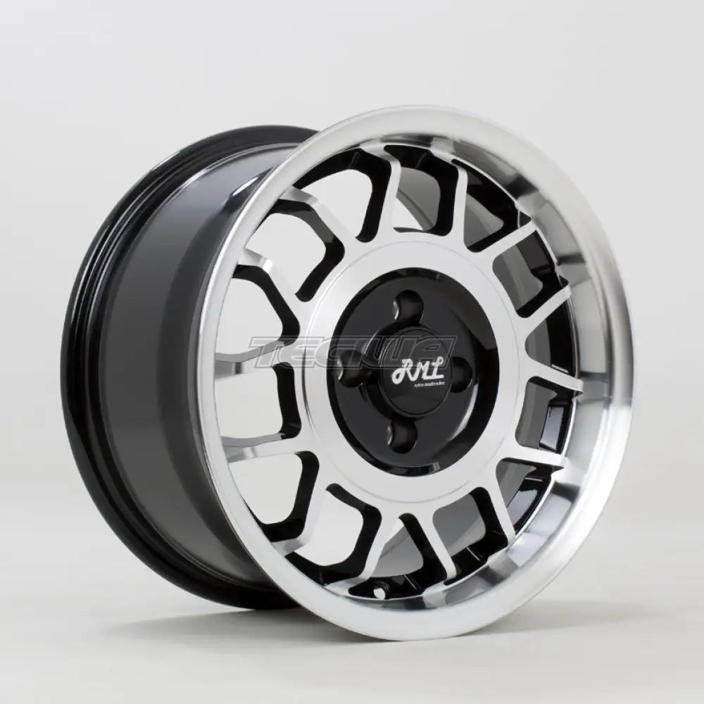 RML Snowflake Alloy Wheel 15x7 ET28 4x100 Gloss Black Polished Face 57.1mm CB