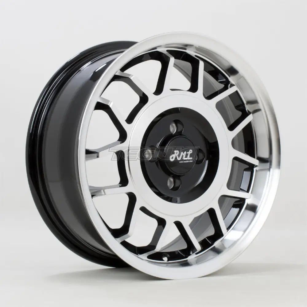 RML Snowflake Alloy Wheel 16x7 ET28 4x100 Gloss Black Polished Face 57.1mm CB