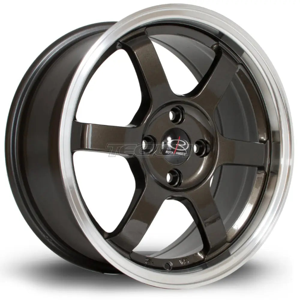 Rota Grid Alloy Wheel 16x7 ET40 5x114 Gunmetal Polished Lip 73mm CB