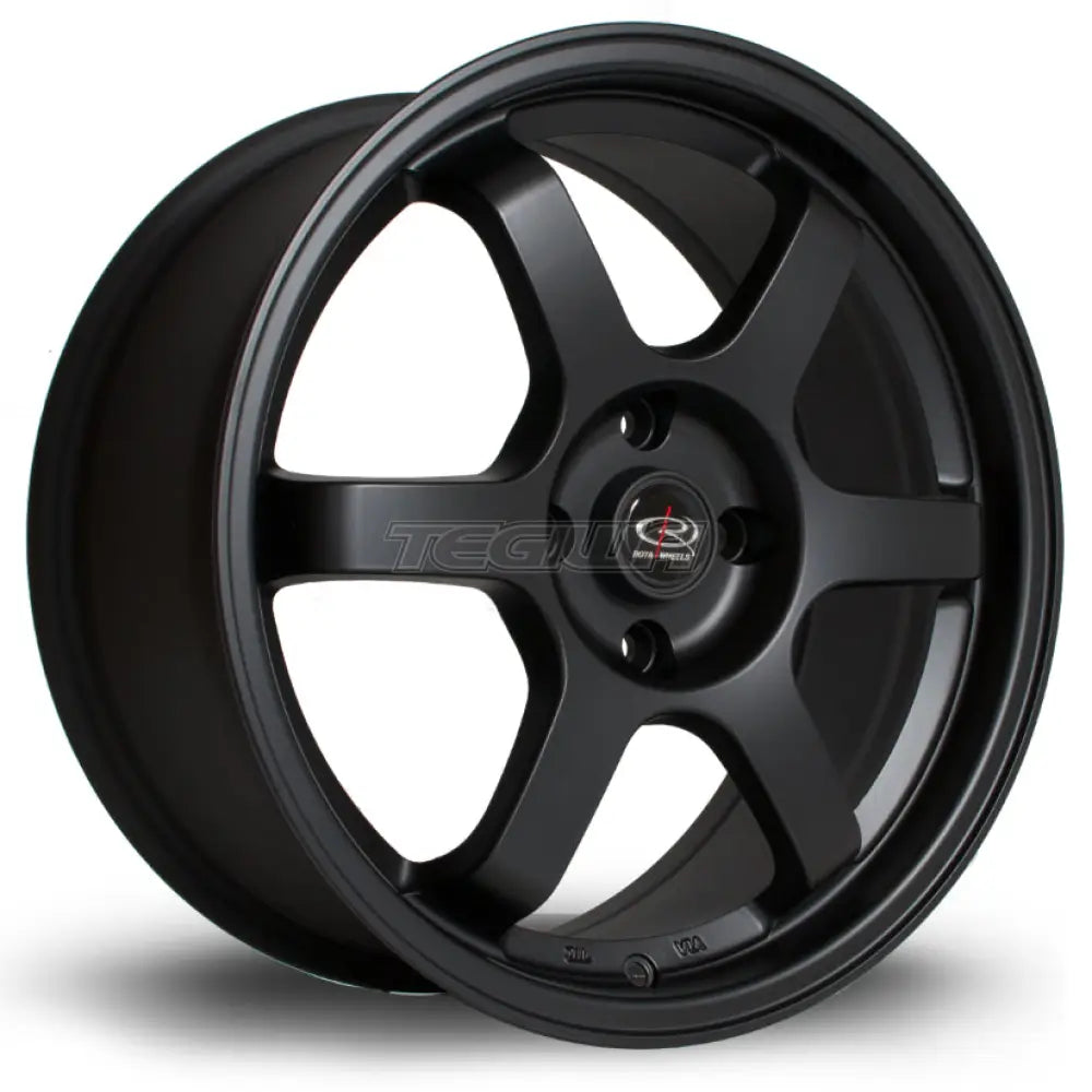 Rota Grid Alloy Wheel 17x7.5 ET45 5x100 Flat Black 73mm CB