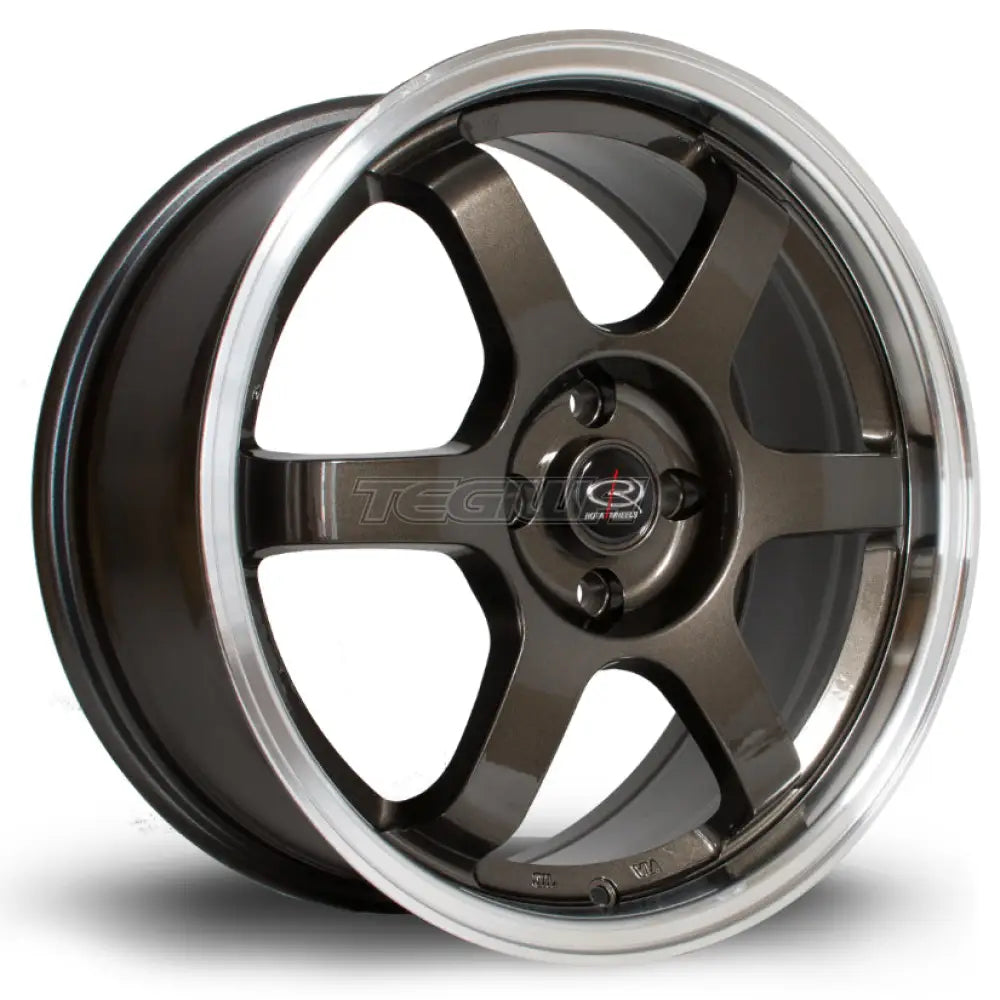 Rota Grid Alloy Wheel 17x7.5 ET45 5x114 Gunmetal Polished Lip 73mm CB