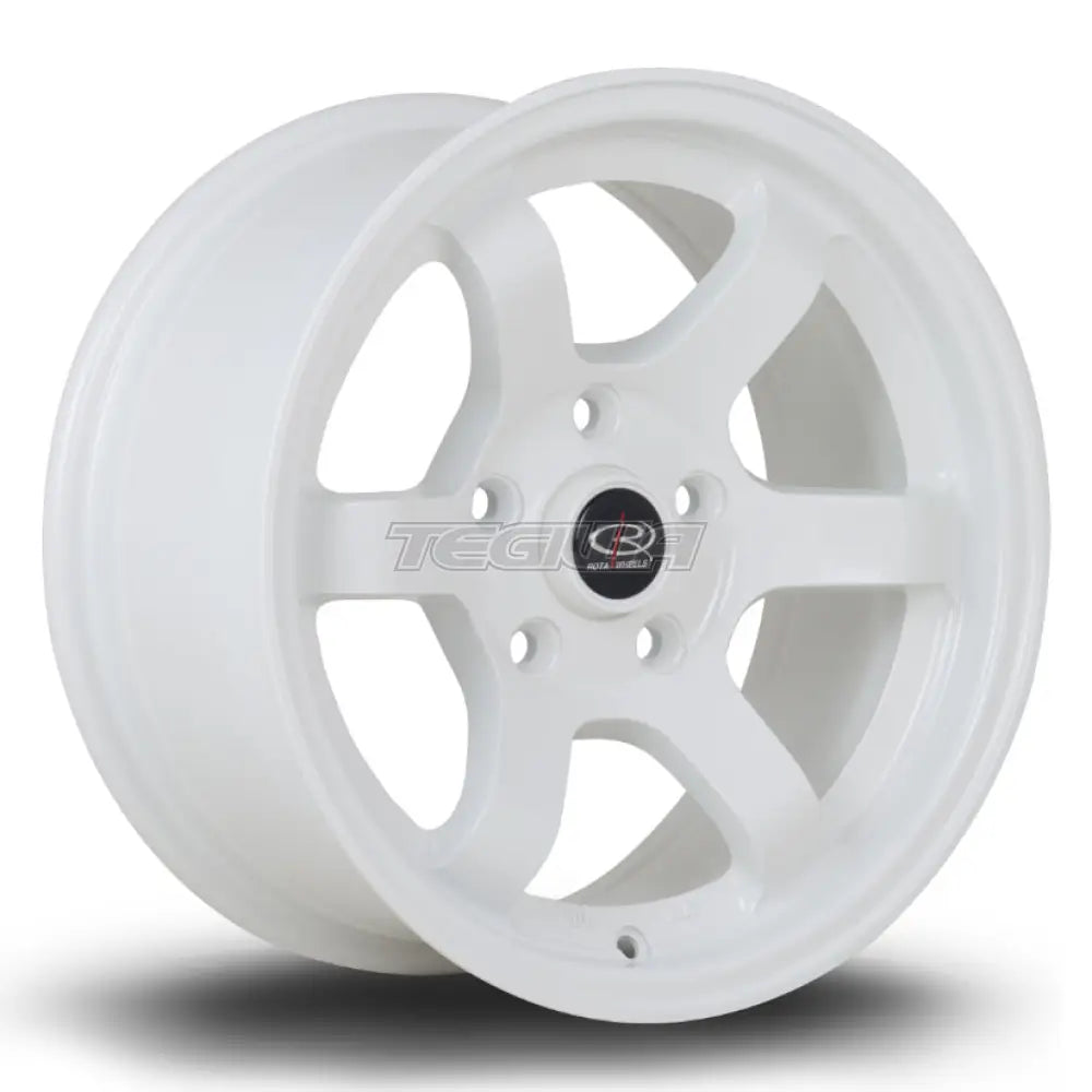 Rota Grid Max Alloy Wheel 15x7 ET20 5x114 White 73mm CB