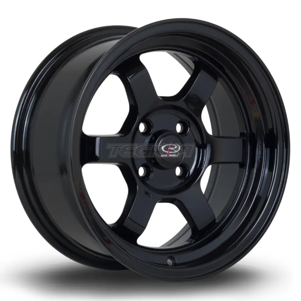 Rota Grid-V Alloy Wheel 15x7 ET20 4x100 Black 67.1mm CB