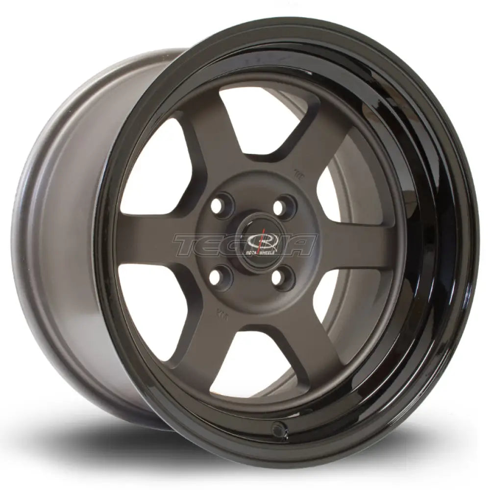 Rota Grid-V Alloy Wheel 15x8 ET0 4x100 Flat Gunmetal 67.1mm CB