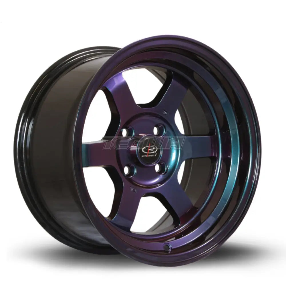 Rota Grid-V Alloy Wheel 15x8 ET0 4x100 Neo Chrome 67.1mm CB