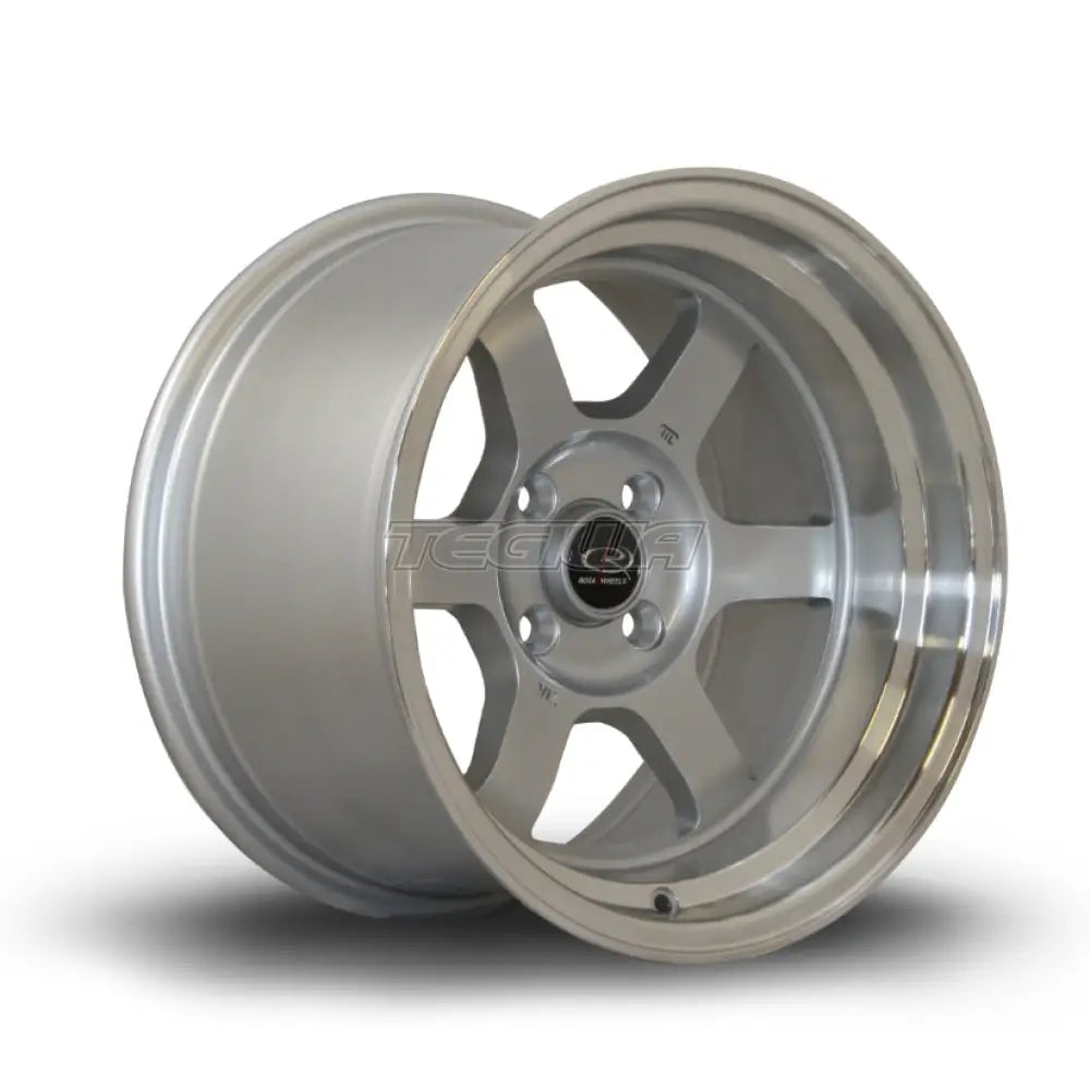 Rota Grid-V Alloy Wheel 15x9 ET0 4x100 Silver Polished Lip 67.1mm CB