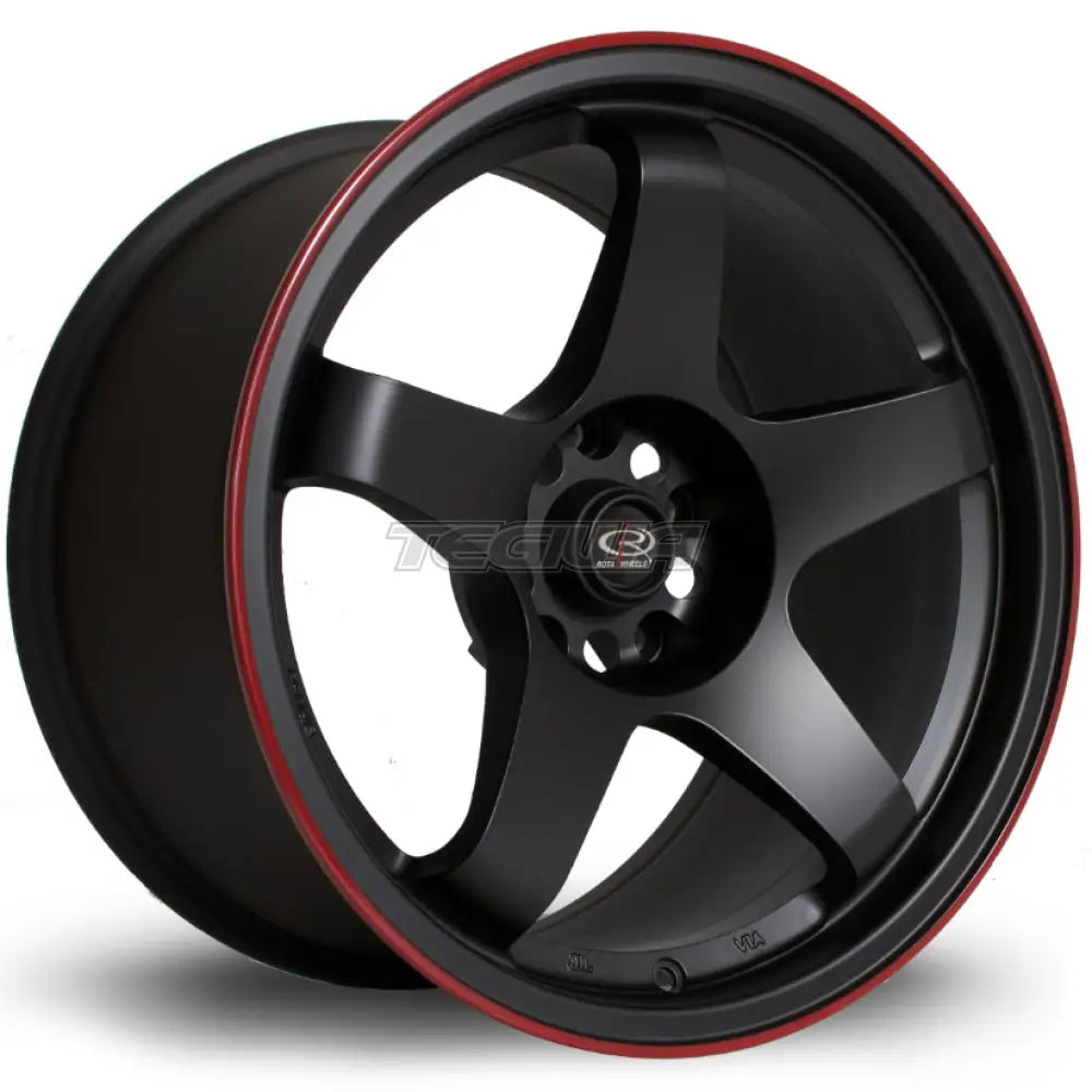 Rota GTR Alloy Wheel 17x9.5 ET30 5x114 Flat Black Red Lip 73mm CB