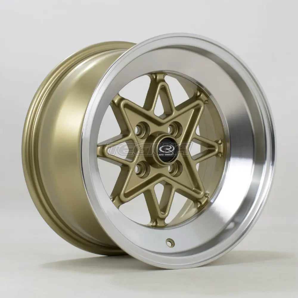 Rota Hachi Alloy Wheel 15x8 ET0 4x100 Gold Polished Lip 67.1mm CB