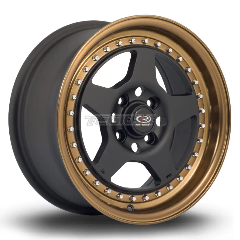 Rota Kyusha Alloy Wheel 15x7 ET38 4x100 Flat Black Bronze Lip 67.1mm CB