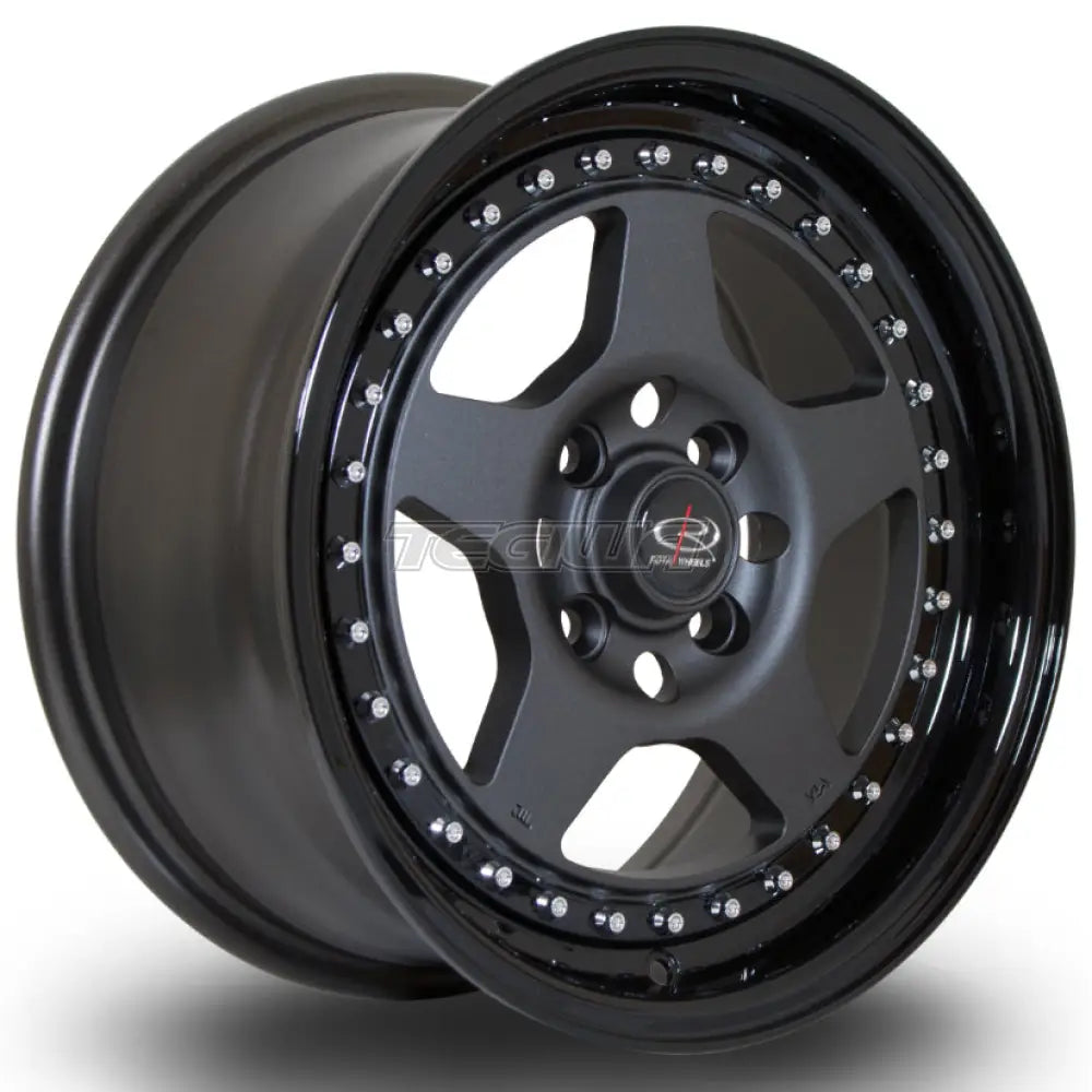 Rota Kyusha Alloy Wheel 15x7 ET38 4x100 Flat Gunmetal Black Lip 67.1mm CB