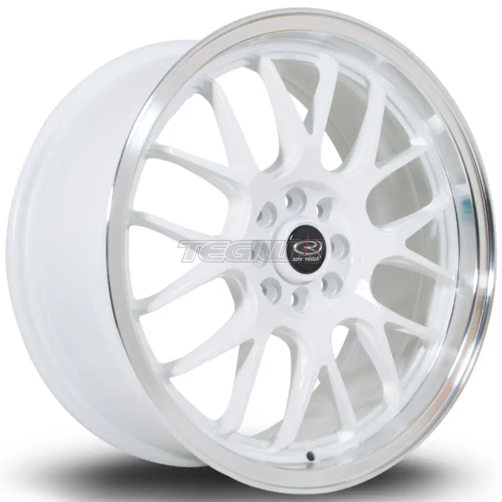 Rota MXR Alloy Wheel 17x7.5 ET40 4x108,4x100 White Polished Lip 73mm CB