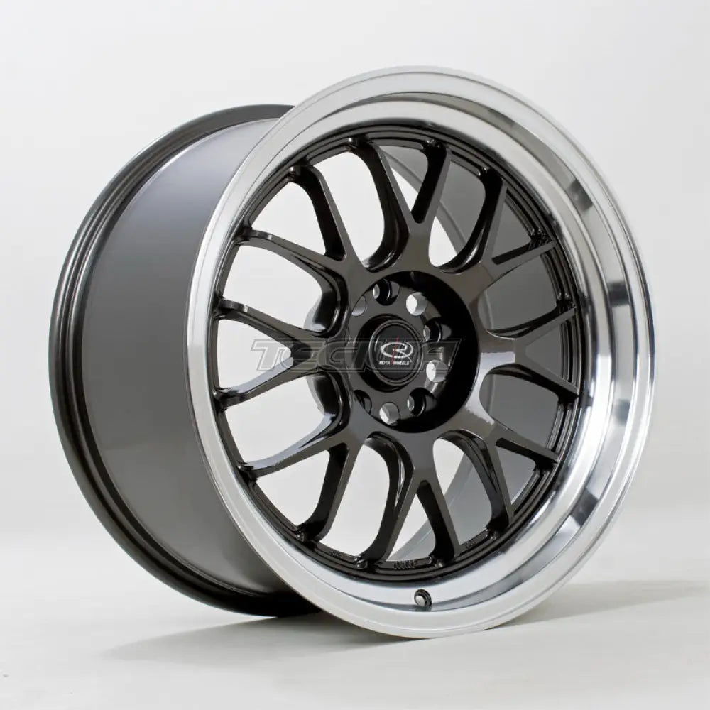 Rota MXR Alloy Wheel 18x9.5 ET20 5x114 Gunmetal Polished Lip 73mm CB