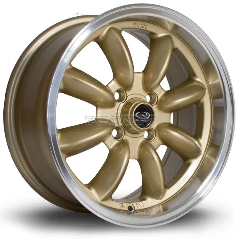 Rota RB Alloy Wheel 15x7 ET30 4x100 Gold Polished Lip 67.1mm CB