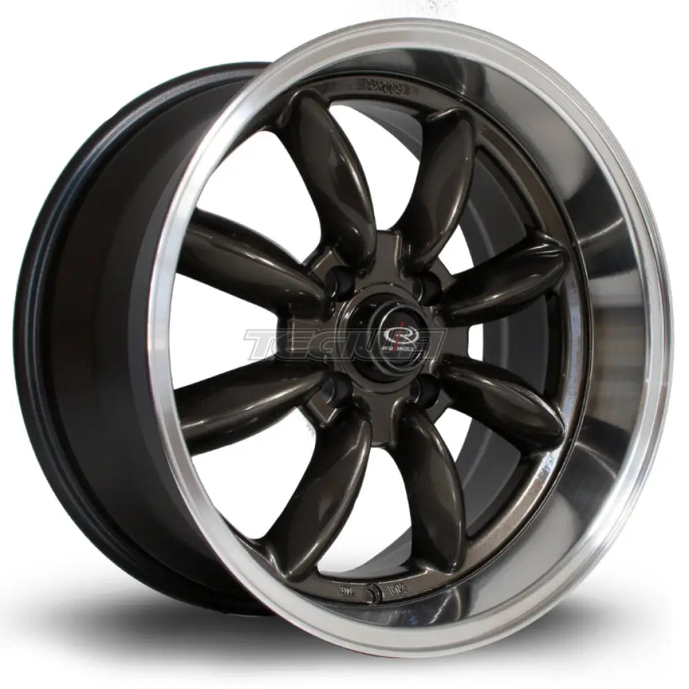 Rota RBR Alloy Wheel 17x8.5 ET4 4x114 Gunmetal Polished Lip 73mm CB