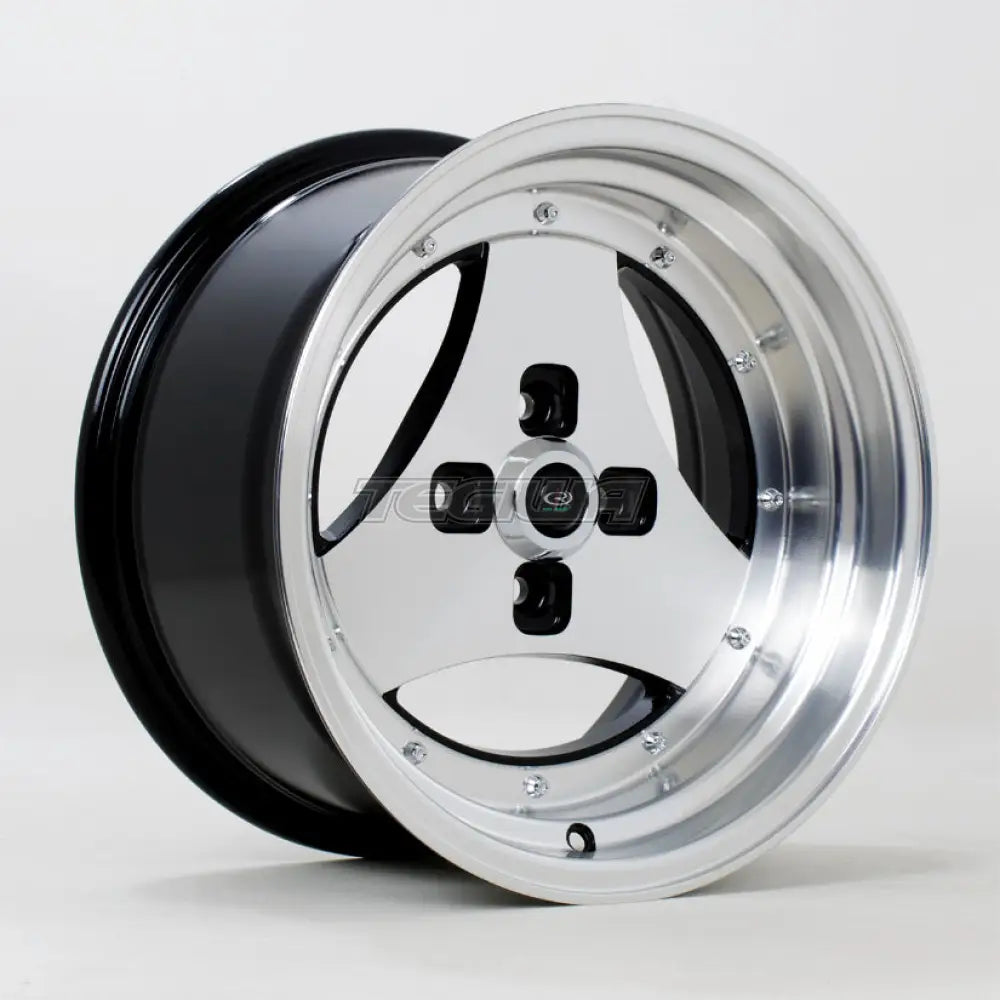 Rota Triad Alloy Wheel 15x8 ET0 4x100 Gloss Black Polished Face 67.1mm CB