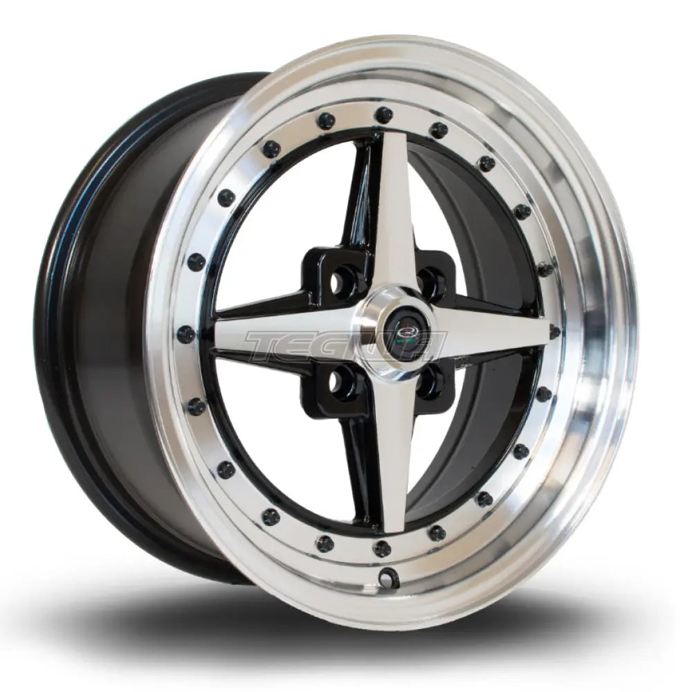 Rota Zero Alloy Wheel 15x7 ET35 4x100 Gloss Black Polished Face 67.1mm CB
