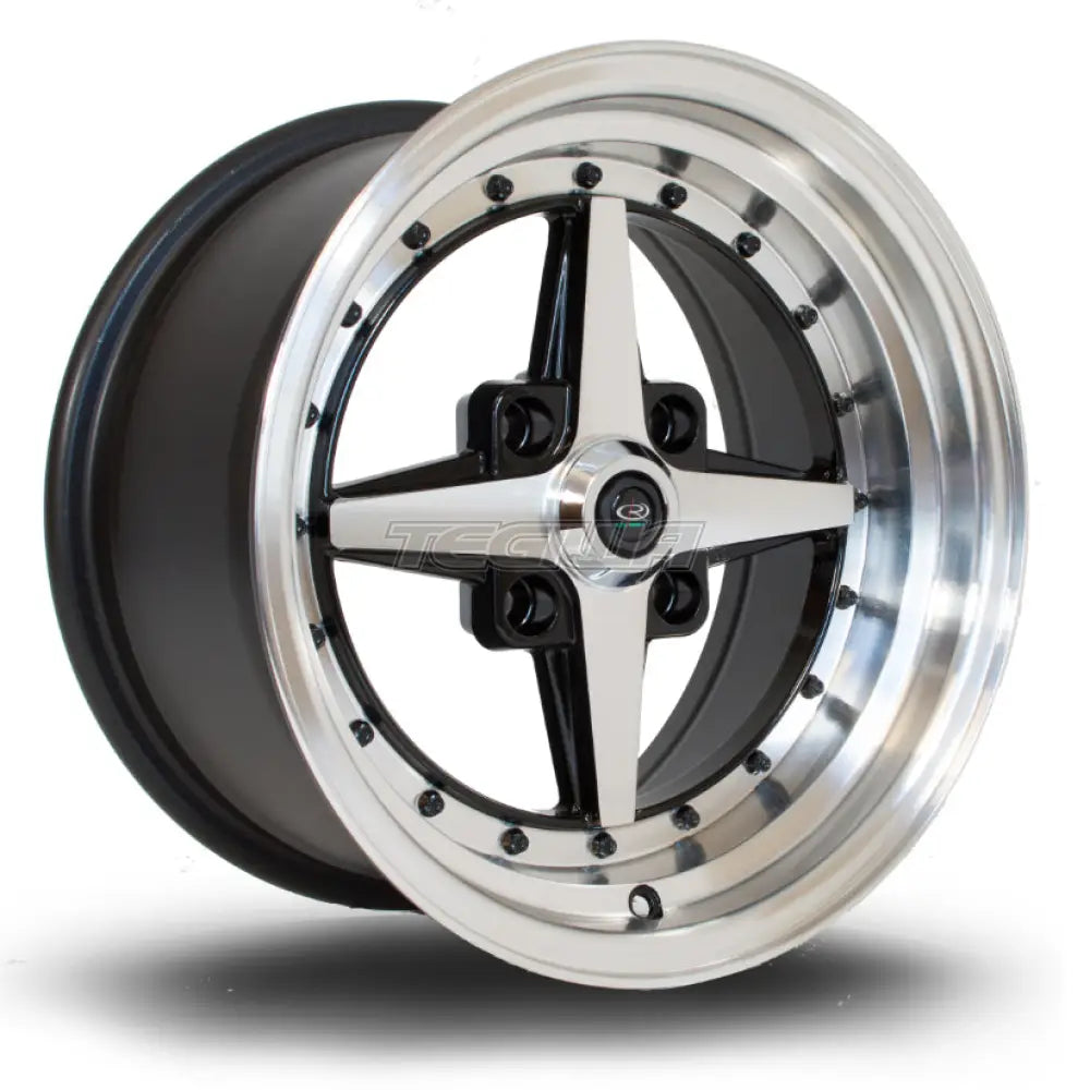 Rota Zero Alloy Wheel 15x8 ET10 4x114 Gloss Black Polished Face 73mm CB