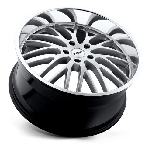 TSW SNETTERTON Alloy Wheel 17x8 ET40 5x110 Hyper Silver With Mirror Cut Lip 72.1mm CB