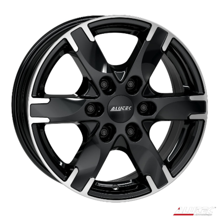 ALUTEC Titan Alloy Wheel 17x7.5 ET55 6x130 Diamond Black Polished 84.1mm CB