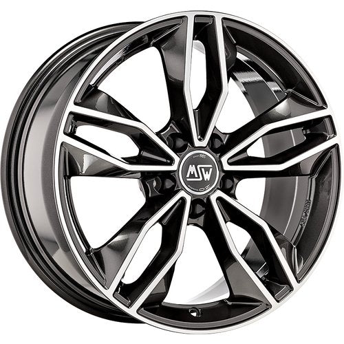 MSW Avantgarde 71 Alloy Wheel 18x8 ET45 5x108 Gloss Dark Grey Full Polished 63.34mm CB - CLEARANCE
