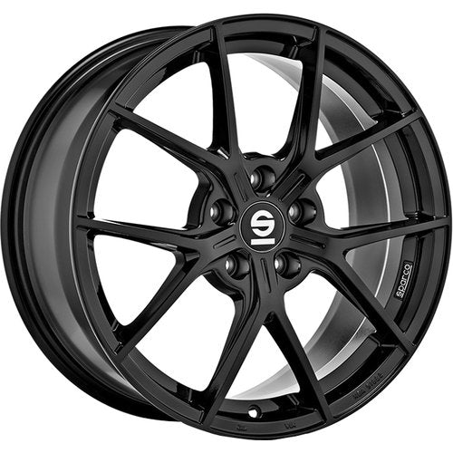 Sparco Podio Alloy Wheel 17x7.5 ET36 5x110 Gloss Black 65.06mm CB - CLEARANCE