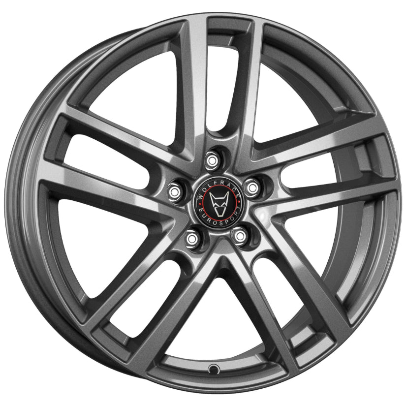 Wolfrace Eurosport TUV Astorga Alloy Wheel 16x6.5 ET41 5x112 Graphite 57.1mm CB