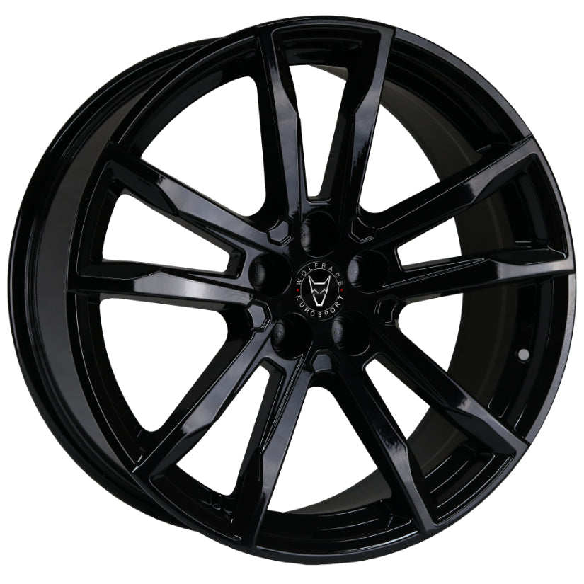 Wolfrace Eurosport Dortmund Alloy Wheel 20x9 ET42 5x112 Gloss Black 110mm CB