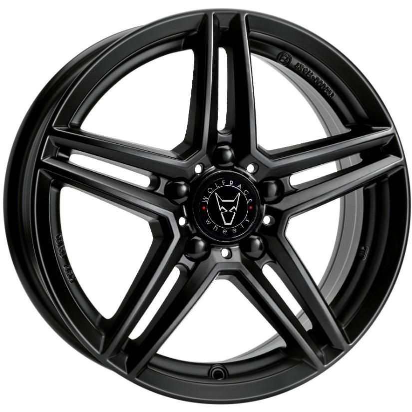 Wolfrace Eurosport TUV M10 Alloy Wheel 18x8 ET32.5 5x112 Racing Black 66.5mm CB