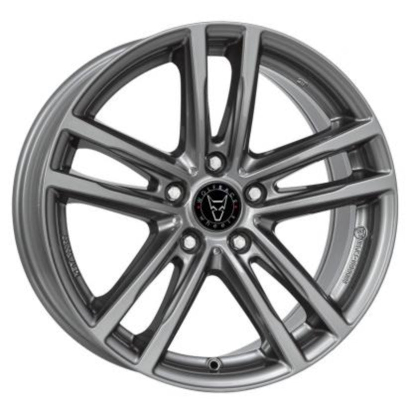 Wolfrace Eurosport TUV X10 Alloy Wheel 18x7 ET22 5x112 Metal Grey 66.5mm CB