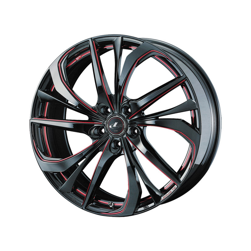 Leonis TE Alloy Wheel 17x6.5 4x100 ET42 BK/SC/RED 65mm CB